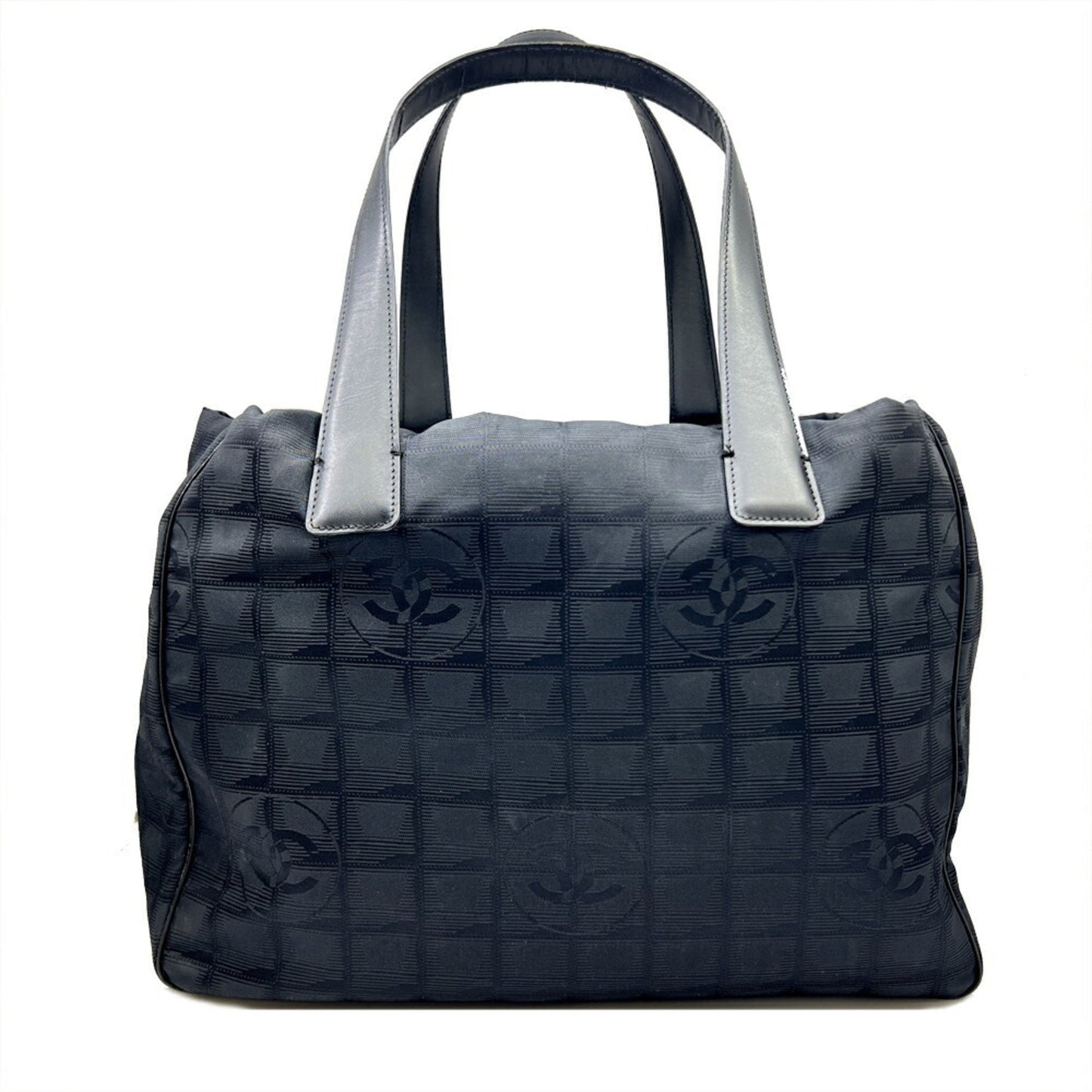 Chanel Black Nylon Leather Tote Bag ()