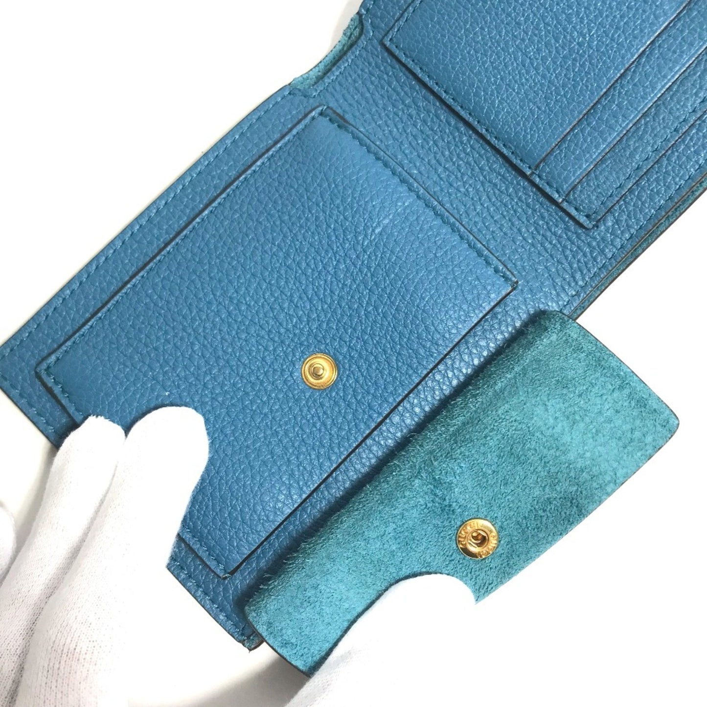 Gucci Blue Leather Wallet (Bi-Fold) ()