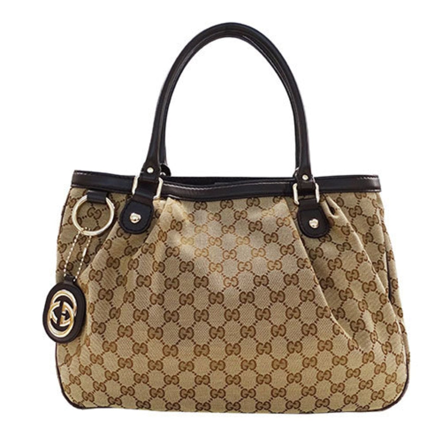Gucci Beige Brown Gg Canvas Tote Bag ()