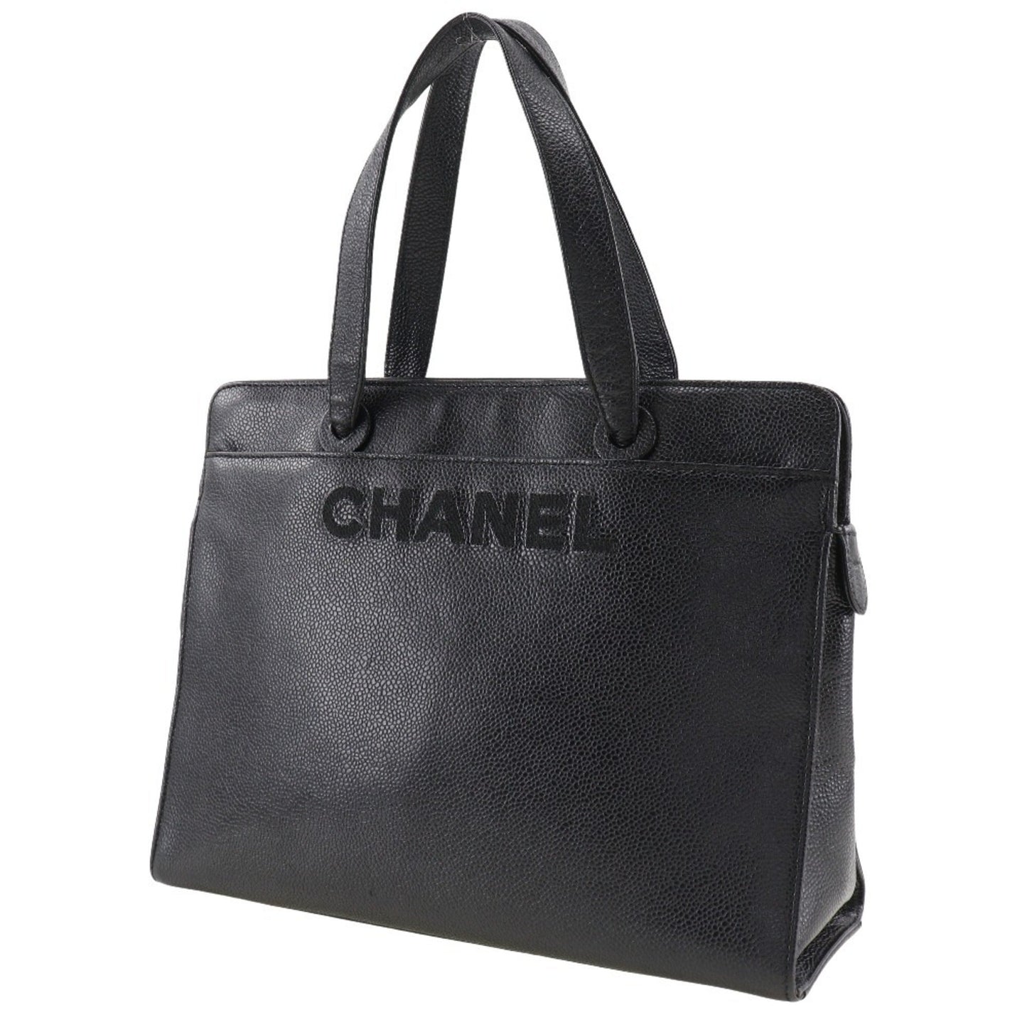 Chanel Black Caviar Leather Handbag ()