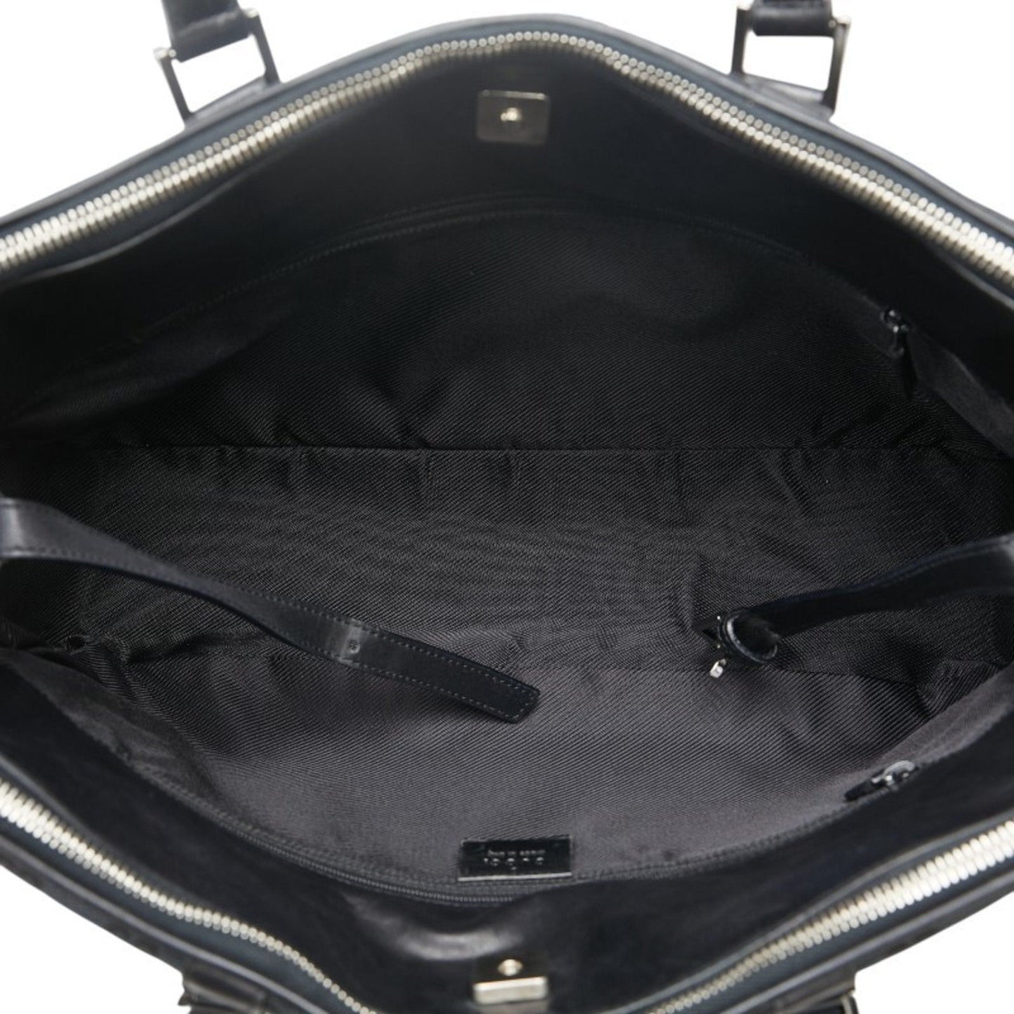 Gucci Black Canvas Leather Shoulder Bag Tote Bag ()