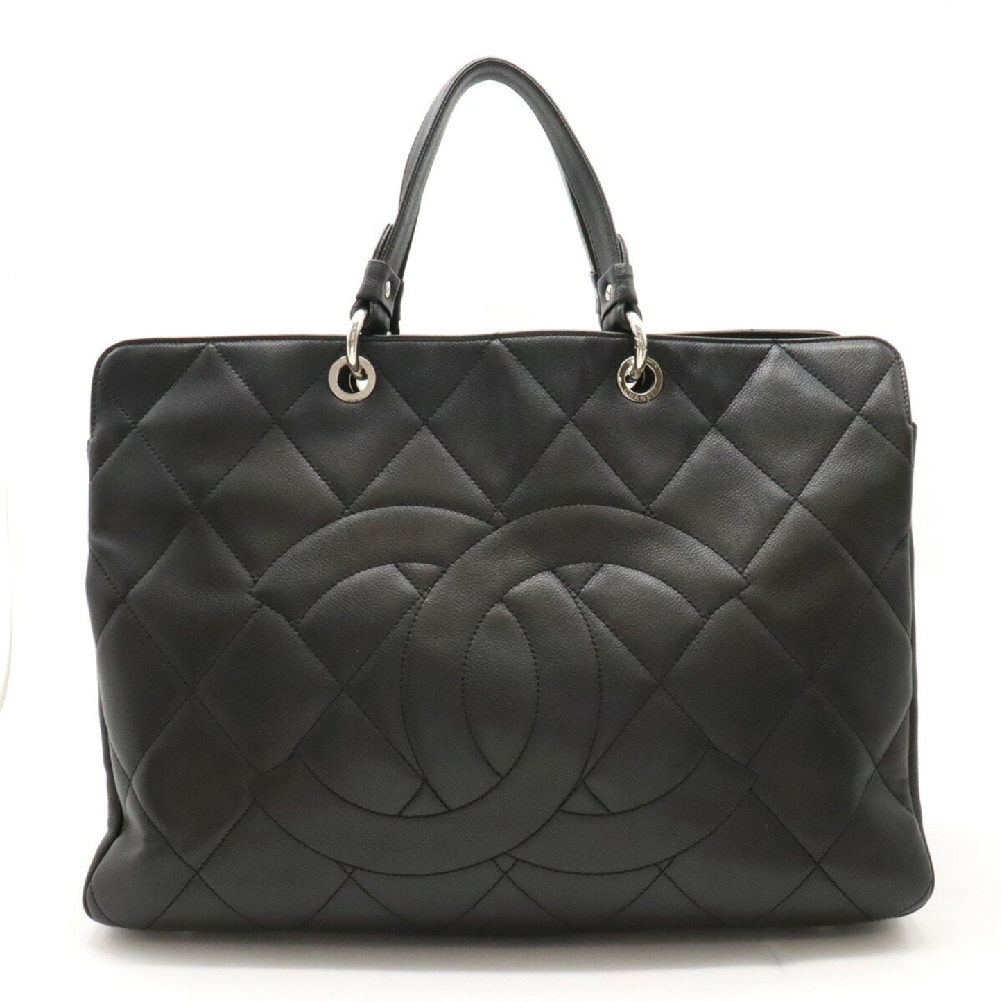Chanel Black Caviar Leather Tote Bag ()