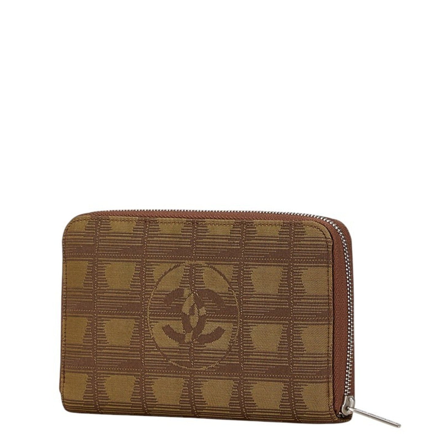 Chanel Khaki Canvas Long Wallet (Bi-Fold) ()