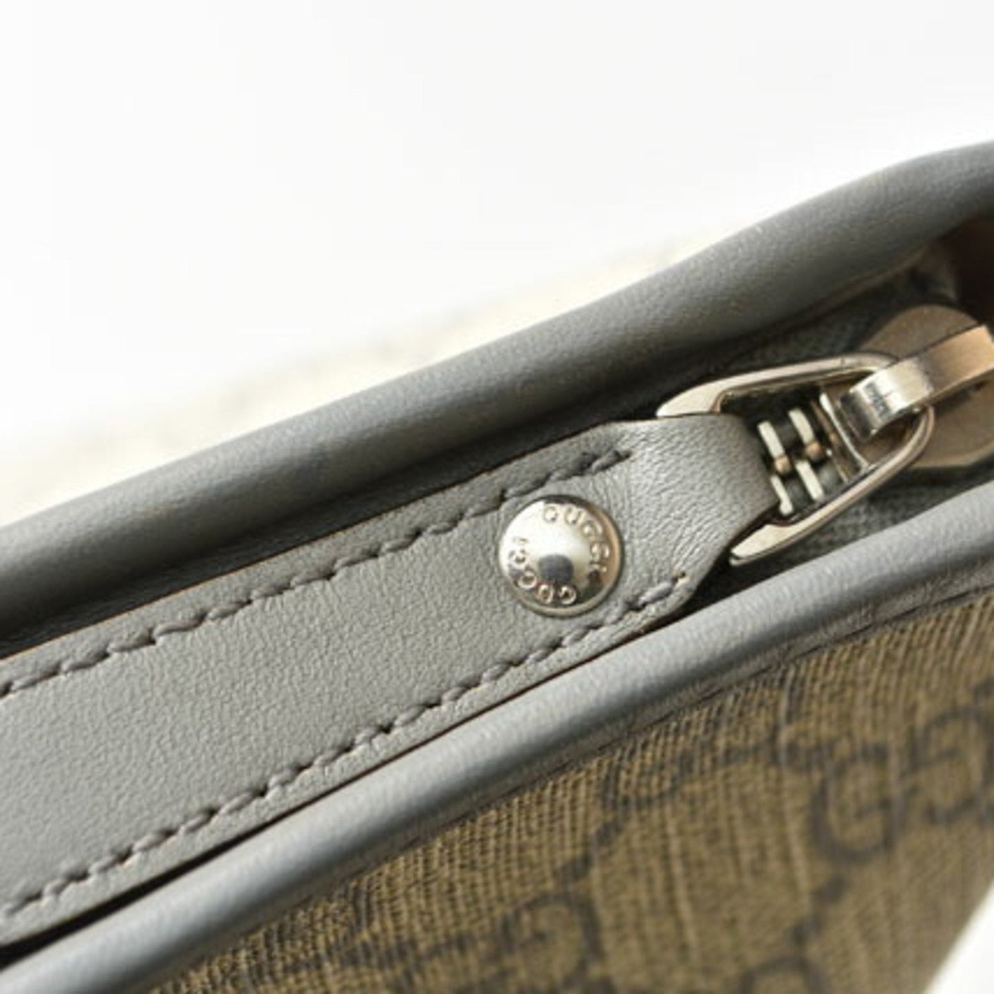 Gucci Beige Brown Pvc Gg Supreme Shoulder Bag Tote Bag ()