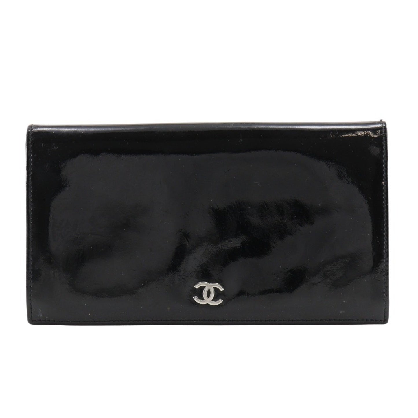 Chanel Black Patent Leather Coin Purse/Coin Case ()