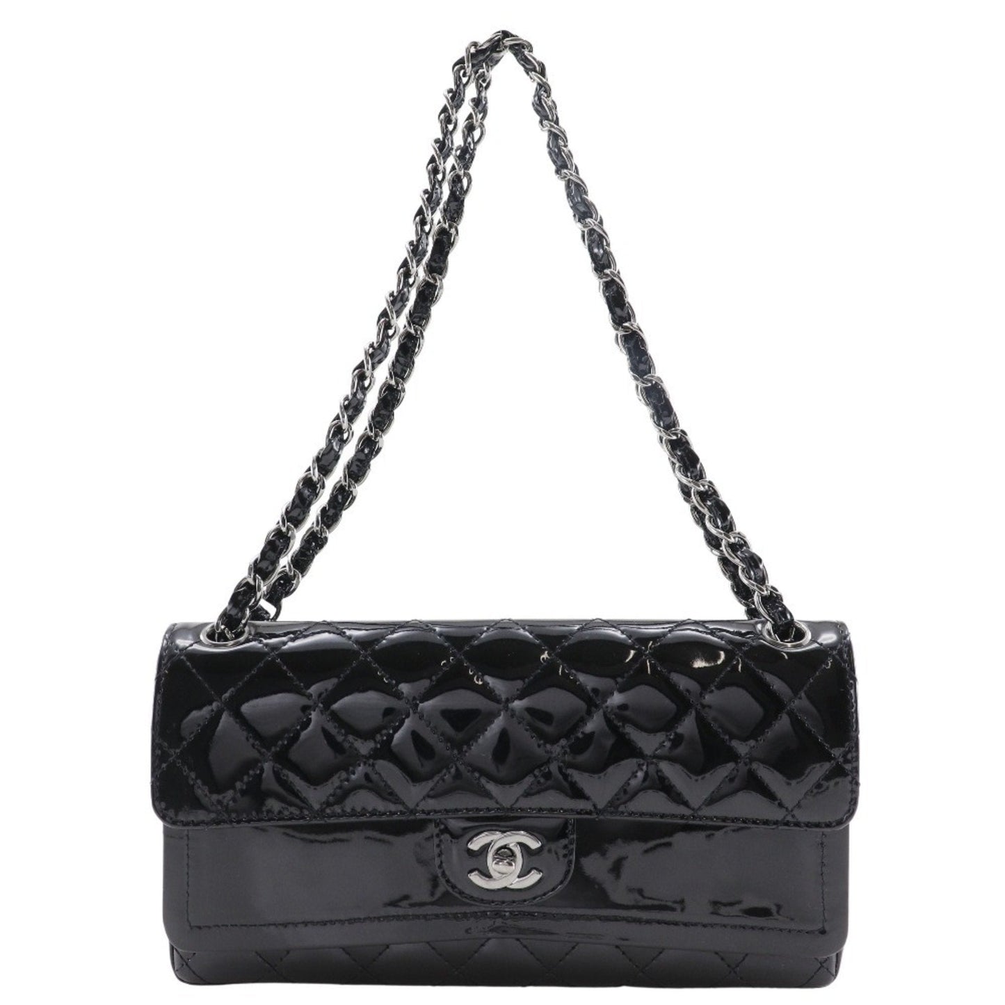 Chanel Black Patent Leather Shoulder Bag ()