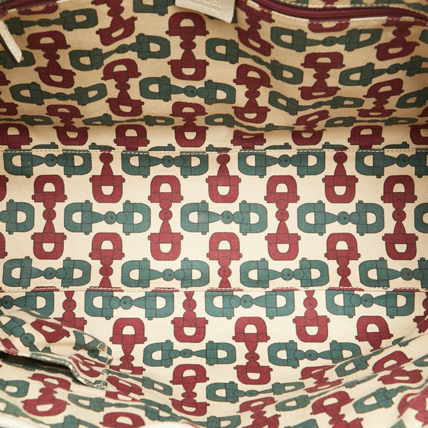 Gucci Guccissima Ivory White Canvas Leather Shoulder Bag Tote Bag ()