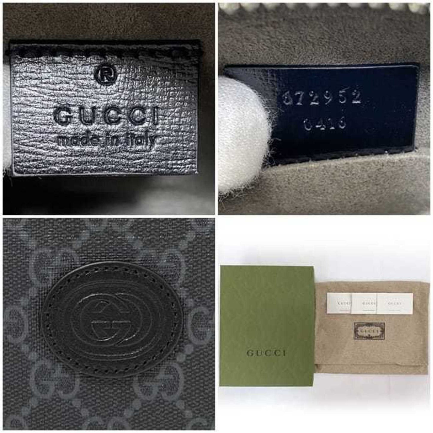 Gucci Black Pvc Leather Pochette Shoulder Bag ()