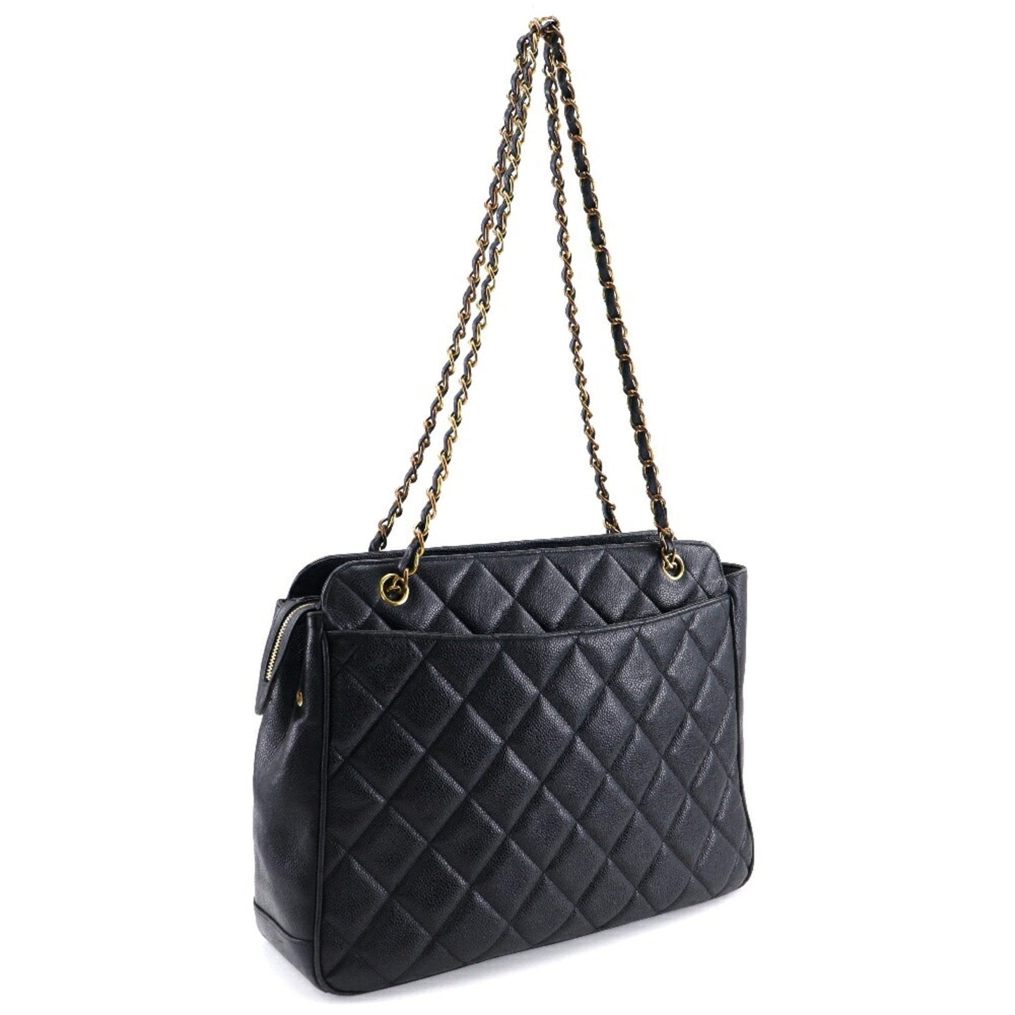 Chanel Black Caviar Leather Shoulder Bag ()