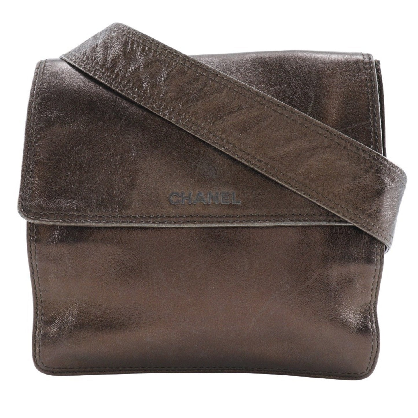 Chanel Bronze Leather Shoulder Bag ()