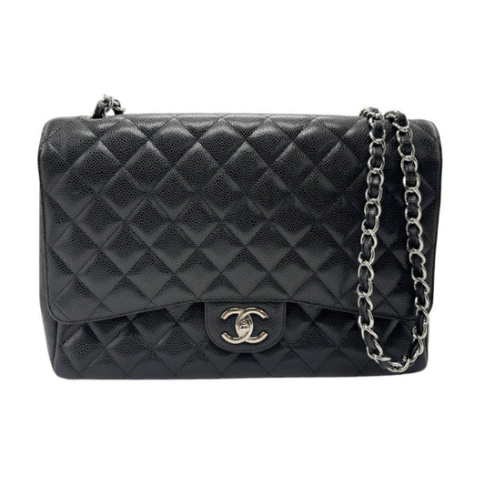 Chanel Black Caviar Leather Shoulder Bag ()