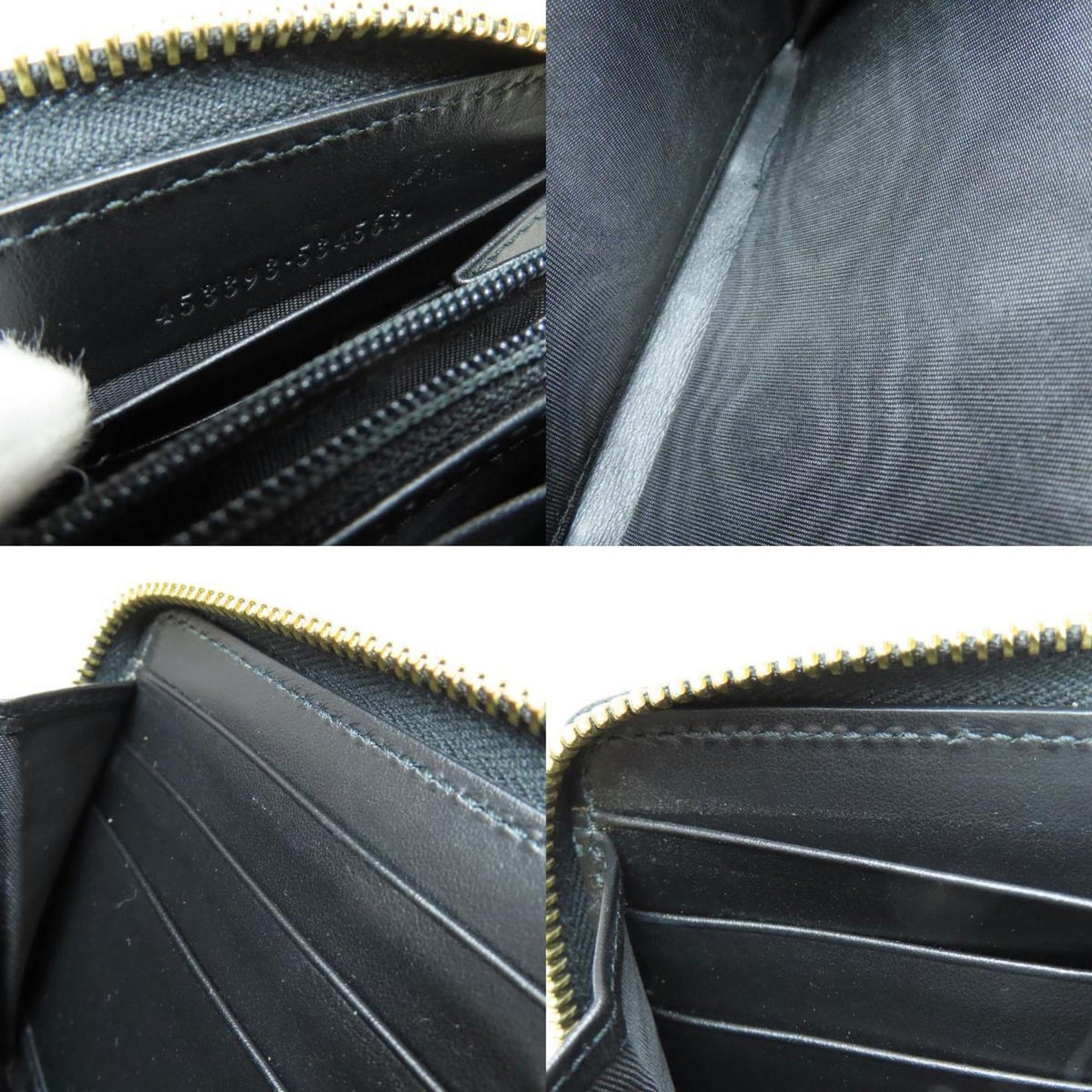 Gucci Black Leather Long Wallet (Bi-Fold) ()