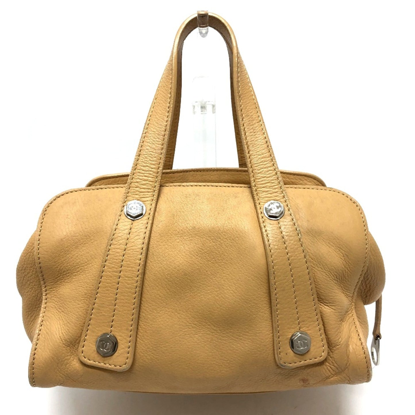 Chanel Beige Leather Boston Bag ()