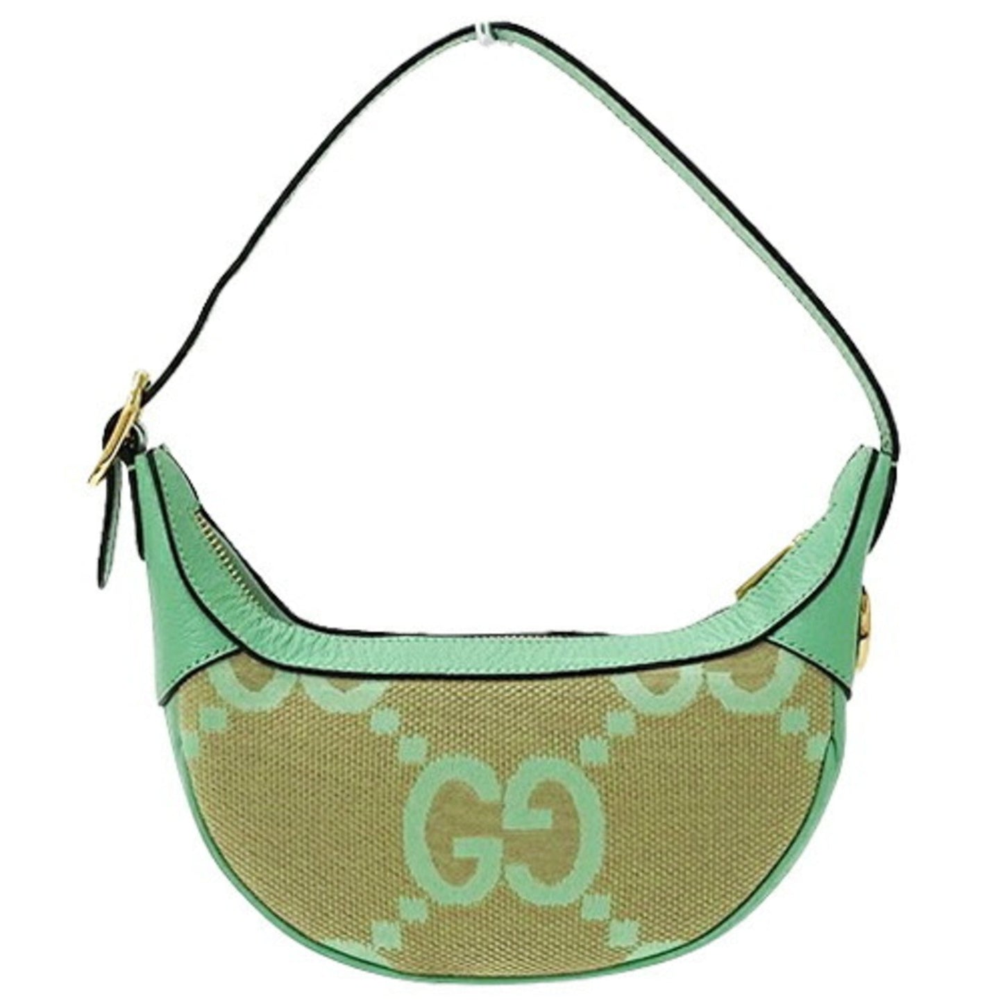 Gucci Gg Canvas Beige Green Gg Canvas Handbag Shoulder Bag ()
