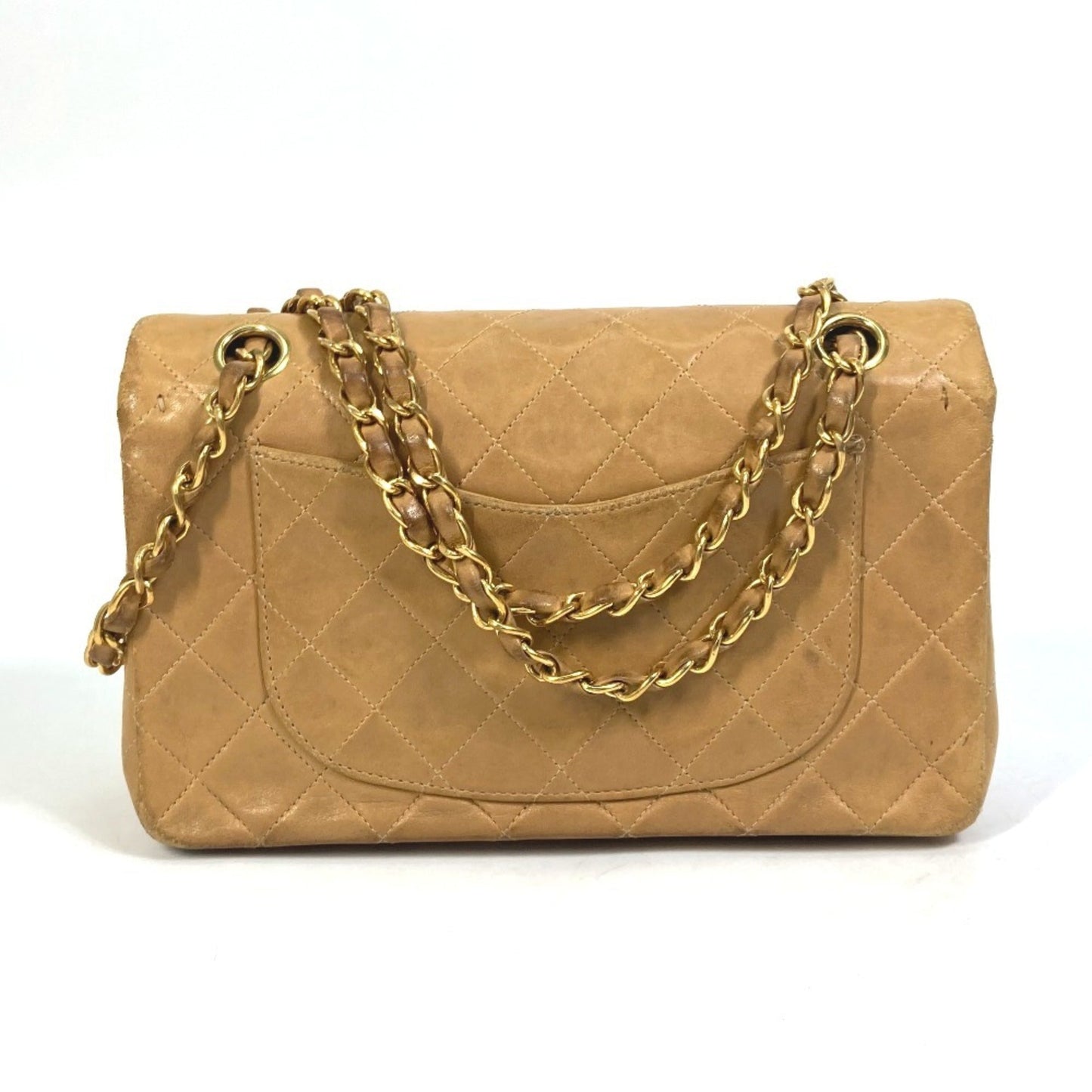 Chanel Beige Leather Shoulder Bag ()