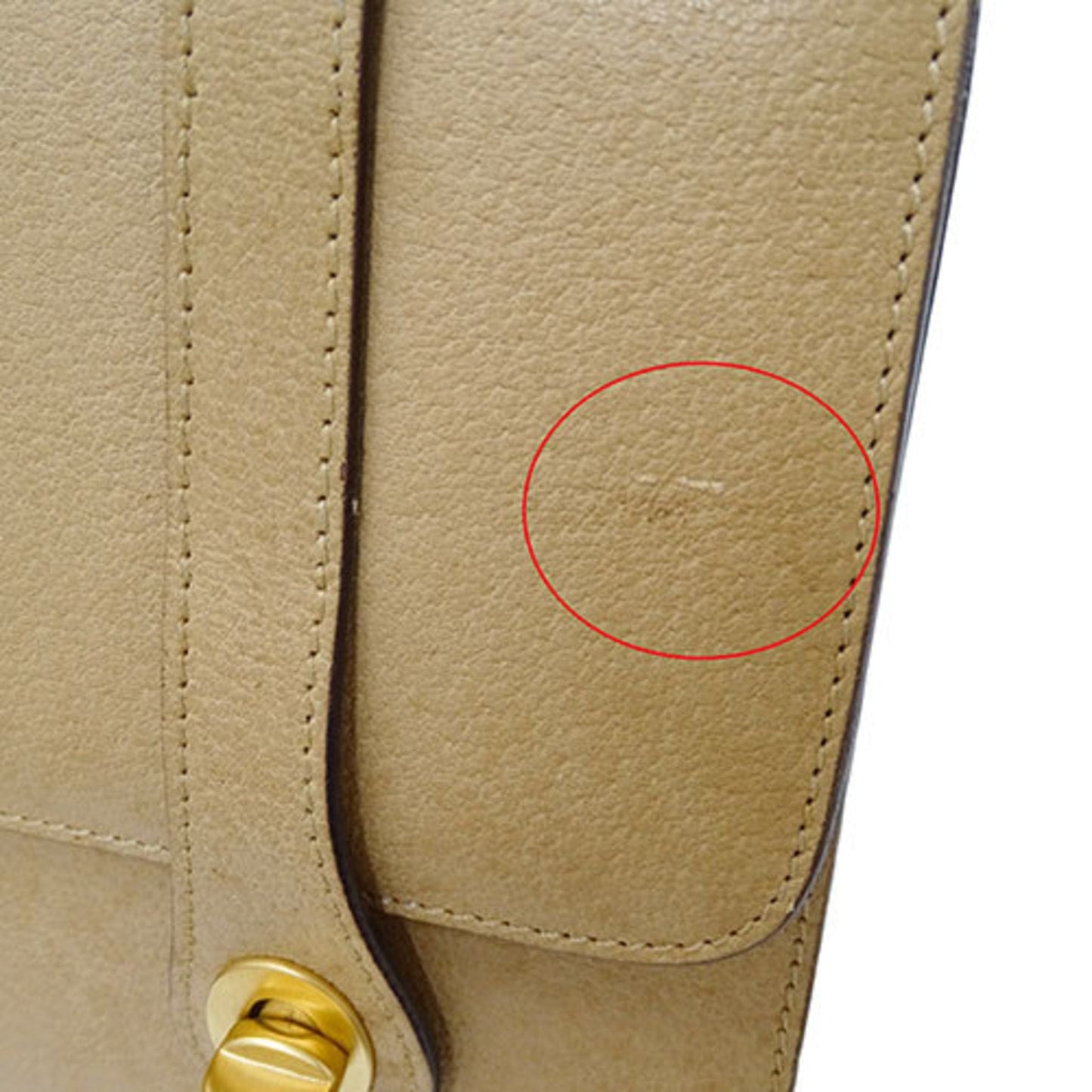 Gucci Beige Leather Handbag Shoulder Bag ()