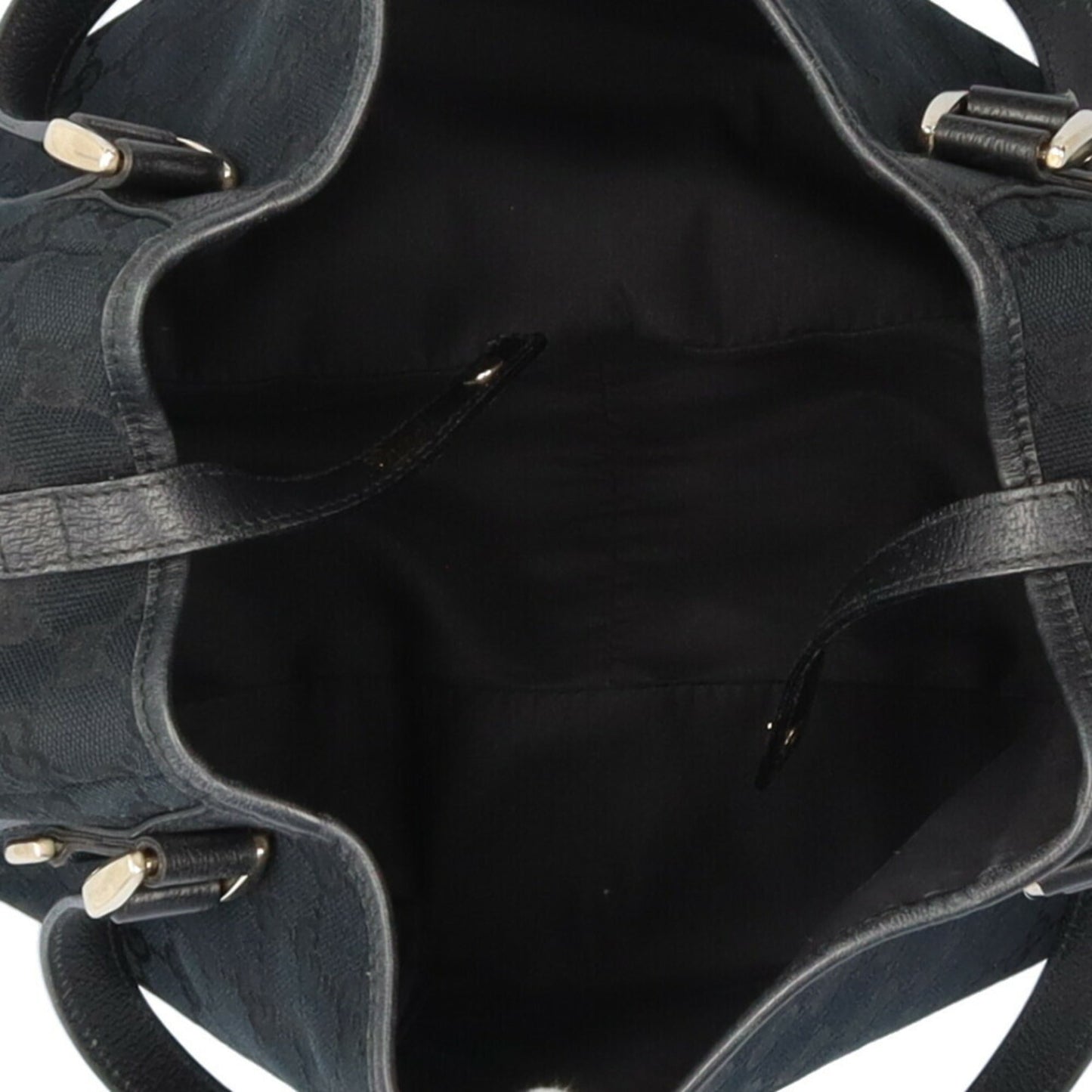 Gucci Abbey Black Gg Canvas Tote Bag ()