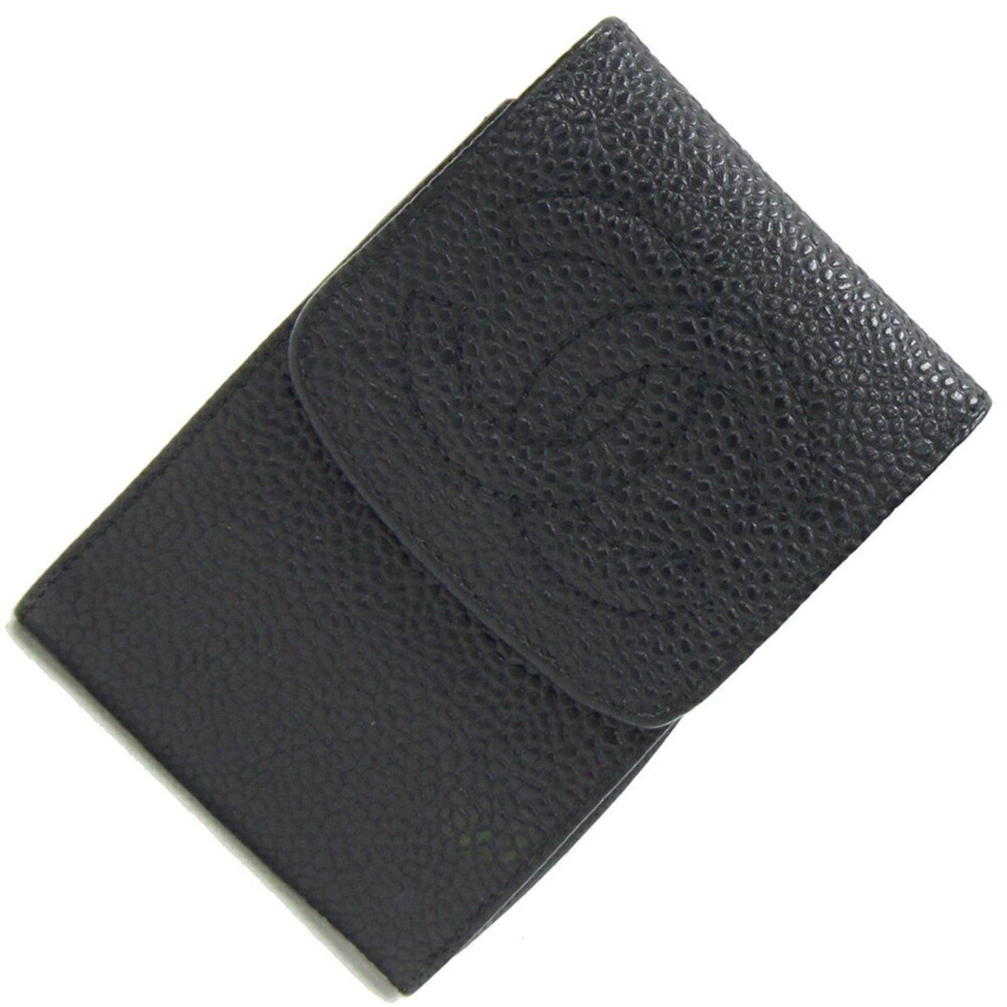 Chanel Black Grained Calfskin Pouch ()