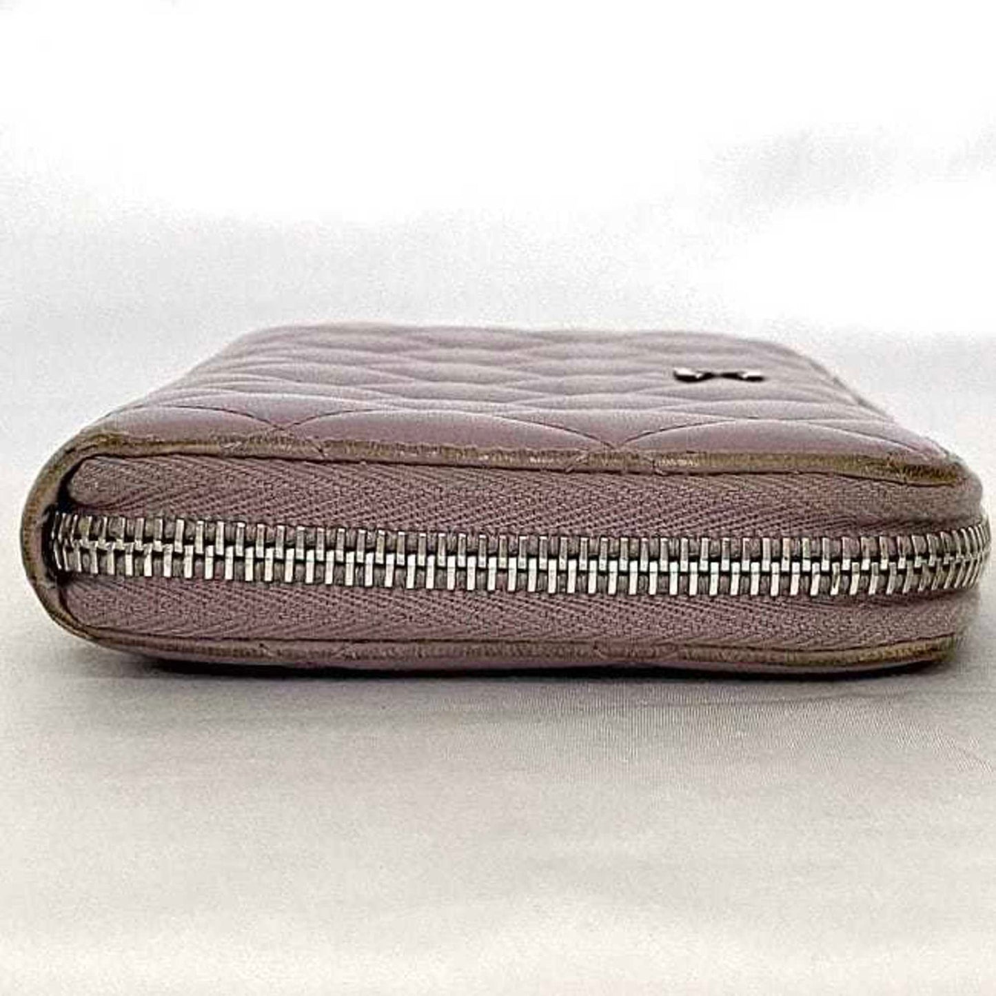 Chanel Purple Leather Long Wallet (Bi-Fold) ()