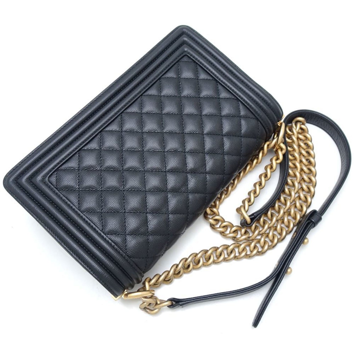 Chanel Black Caviar Leather Shoulder Bag ()