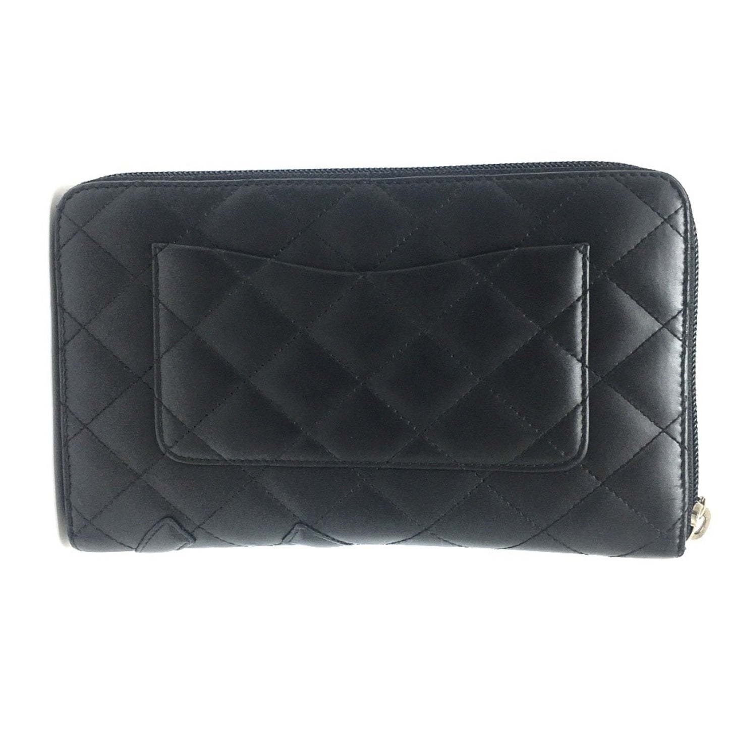 Chanel Black Leather Long Wallet (Bi-Fold) ()