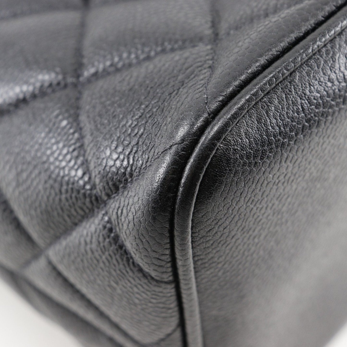 Chanel Black Caviar Leather Tote Bag ()