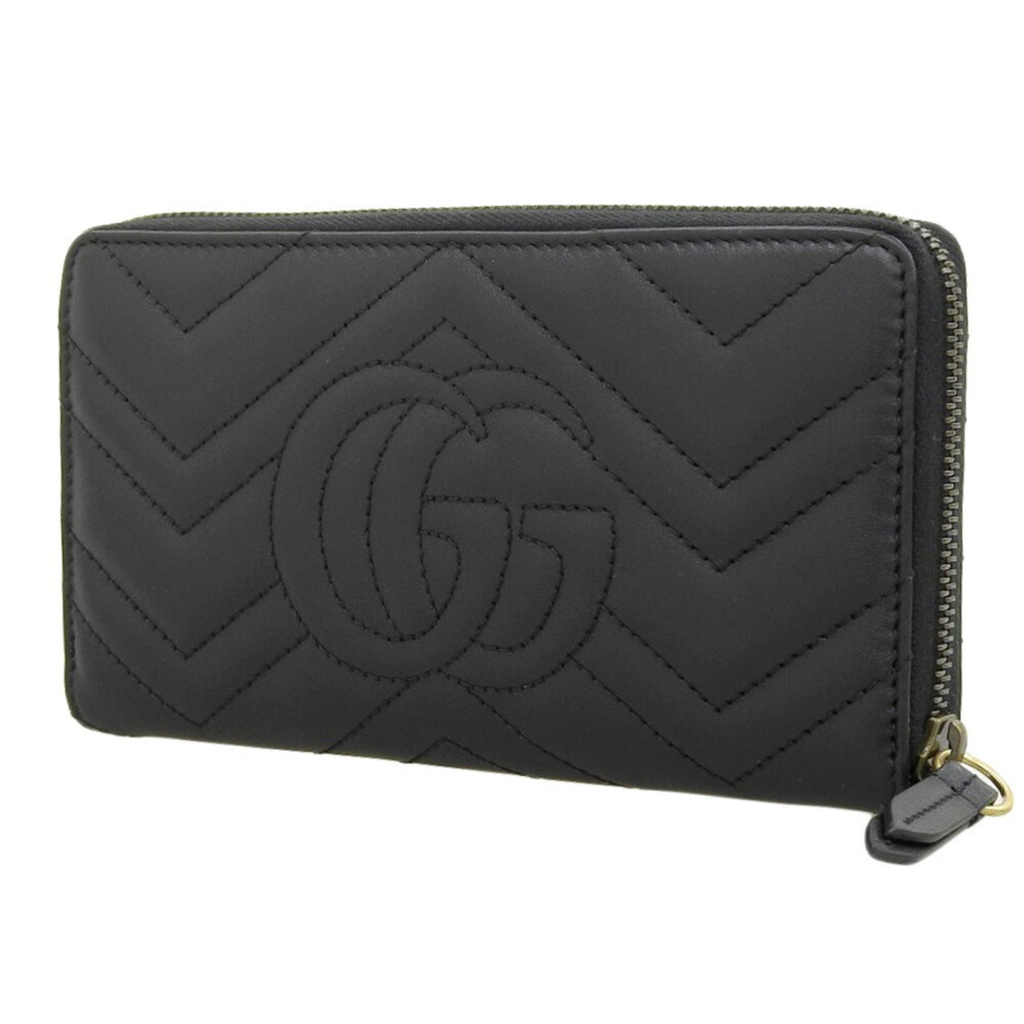 Gucci Black Leather Long Wallet (Bi-Fold) ()