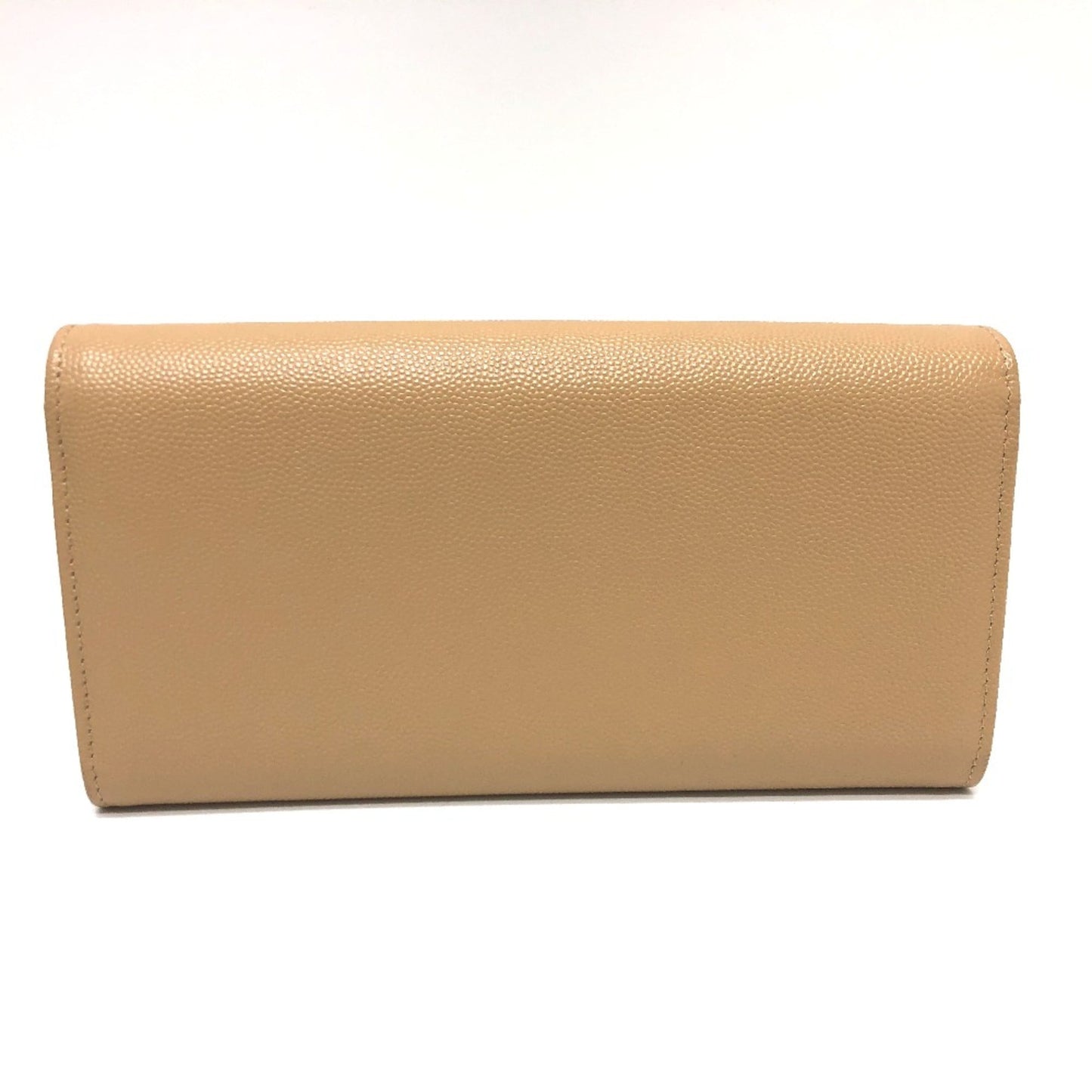 Chanel Beige Leather Long Wallet (Bi-Fold) ()