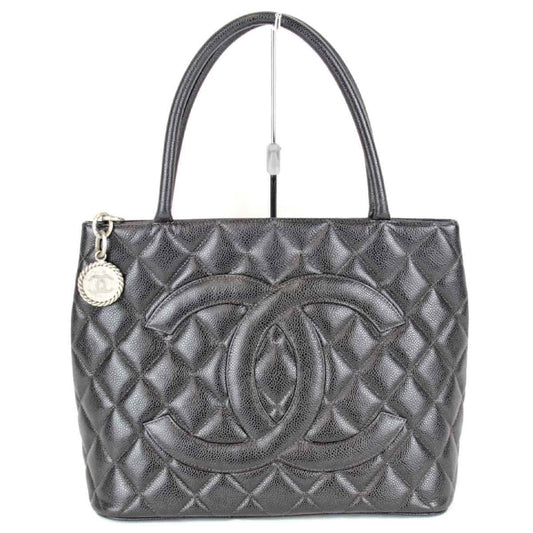 Chanel Black Grained Calfskin Tote Bag ()