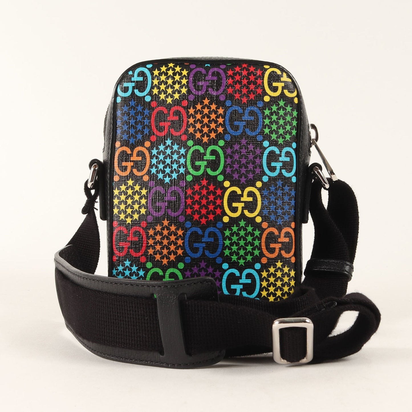 Gucci Black Multi-Color Leather Shoulder Bag ()