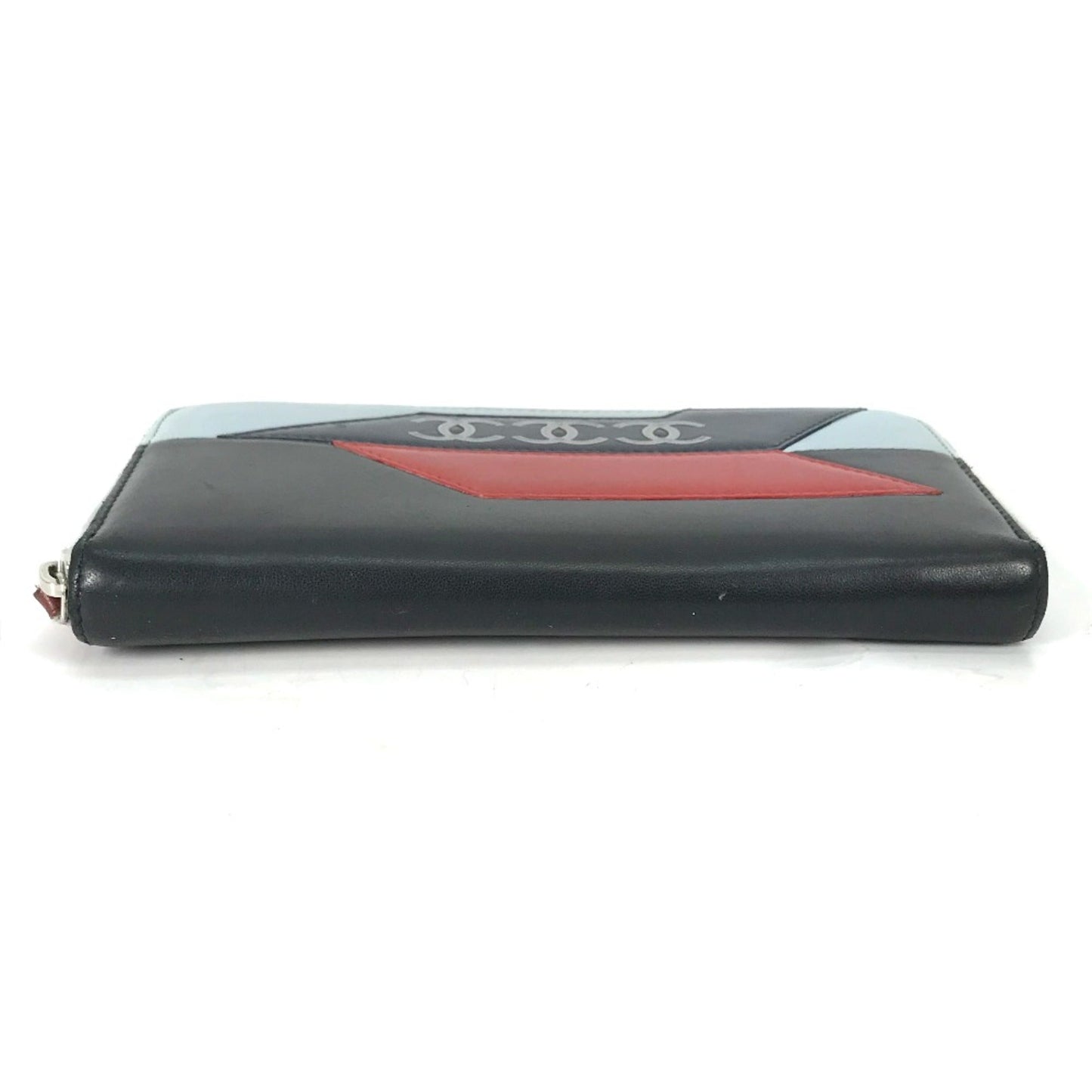 Chanel Black Leather Long Wallet (Bi-Fold) ()