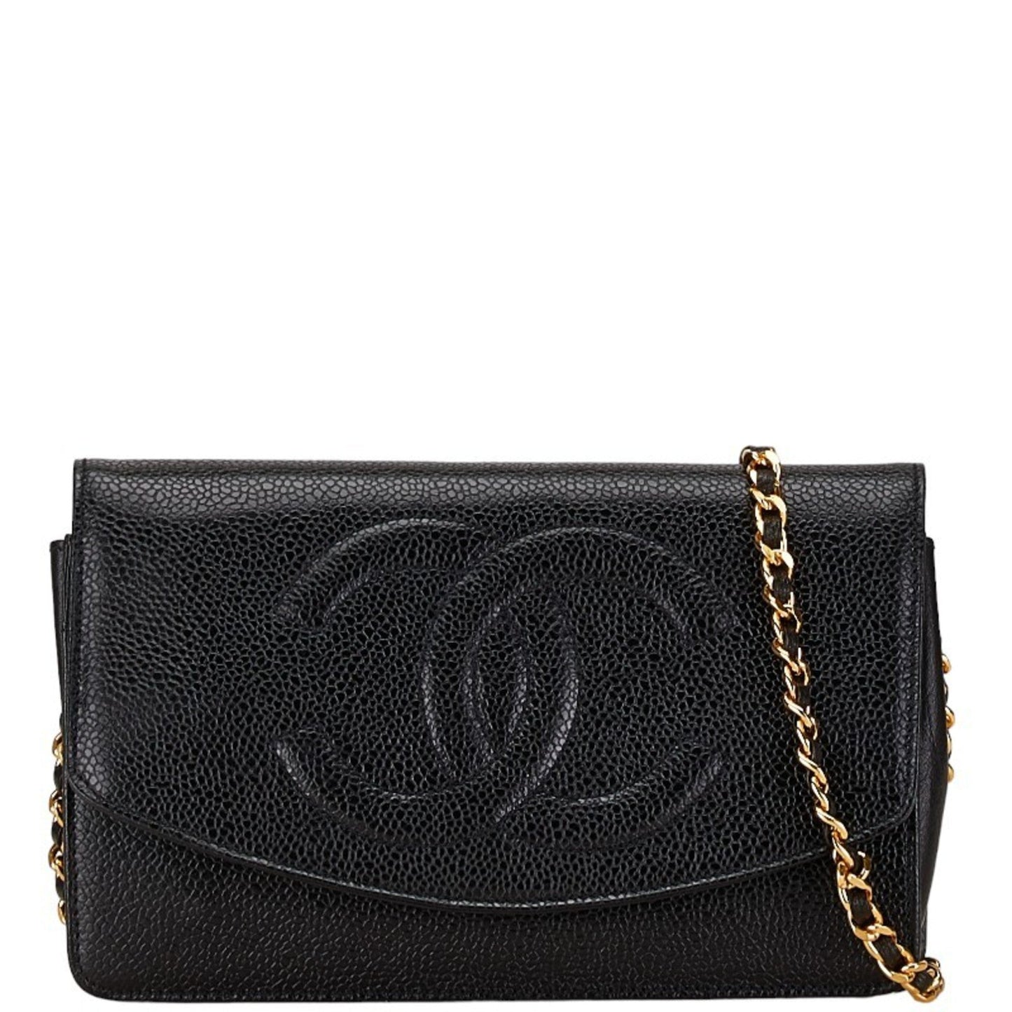 Chanel Black Caviar Leather Shoulder Bag ()