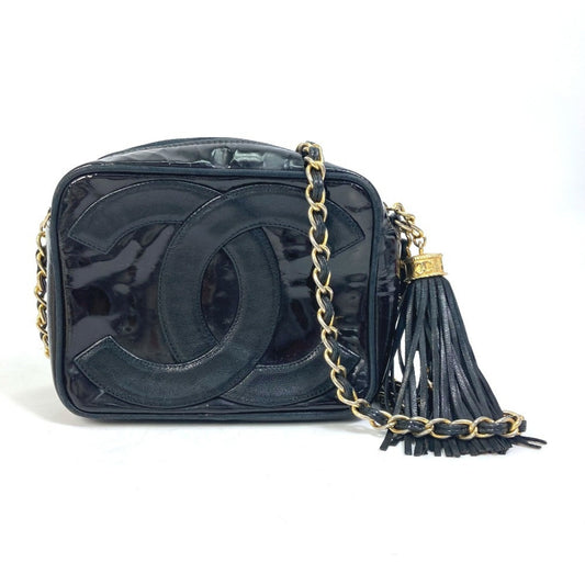 Chanel Black Leather Pochette Shoulder Bag ()