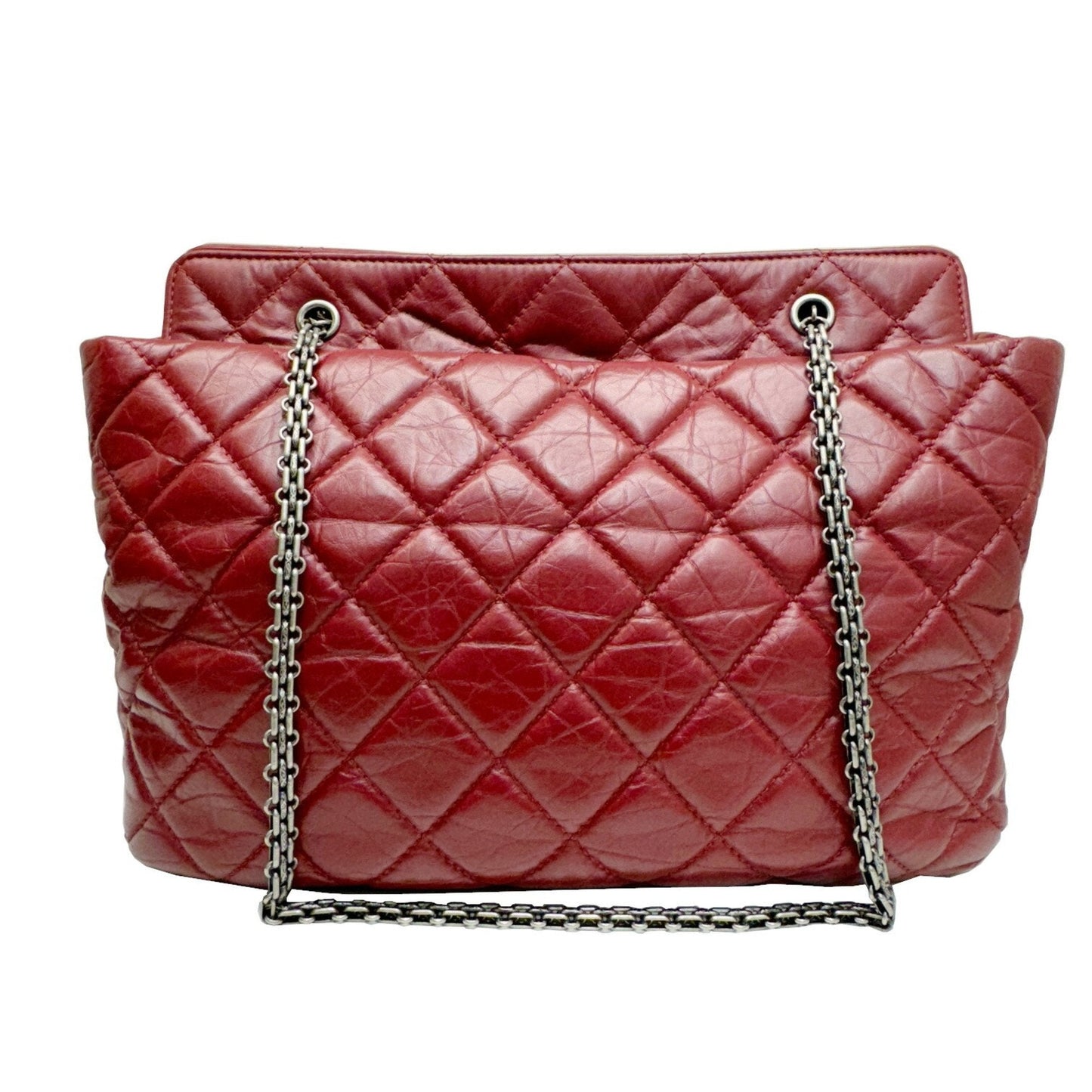 Chanel Bordeaux Red Color Leather Tote Bag ()