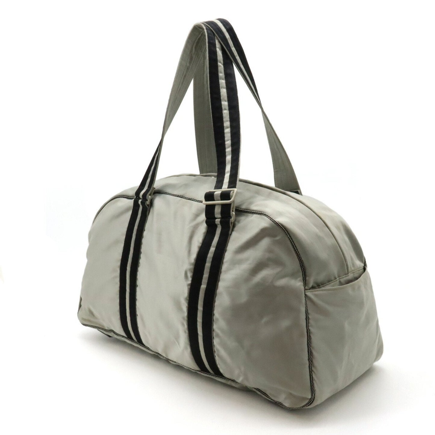 Chanel Black Silver Nylon Shoulder Bag ()