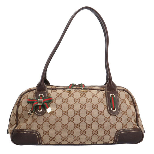 Gucci Beige Brown Gg Canvas Shoulder Bag ()