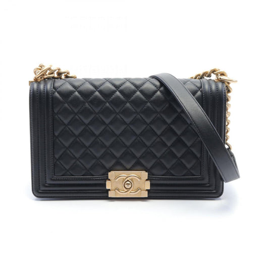 Chanel Black Leather Shoulder Bag ()