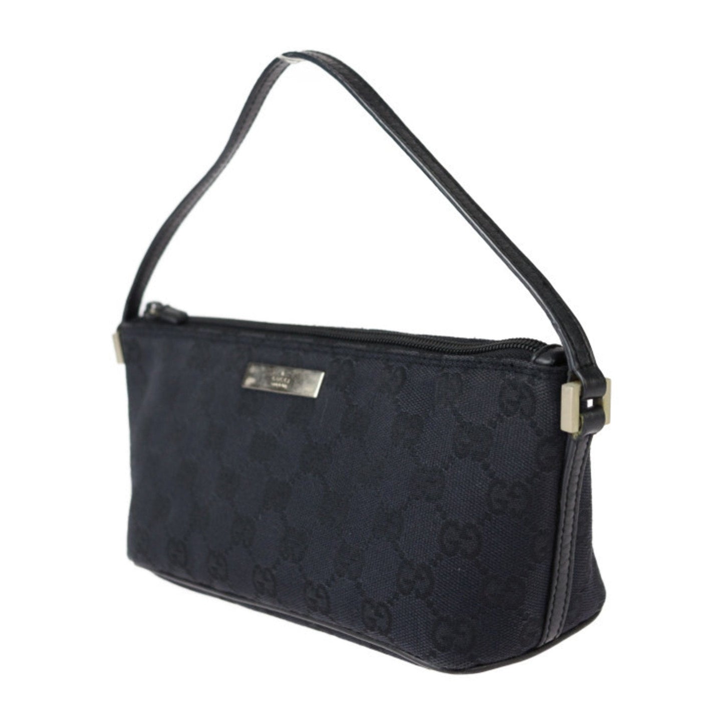 Gucci Black Canvas Leather Handbag ()