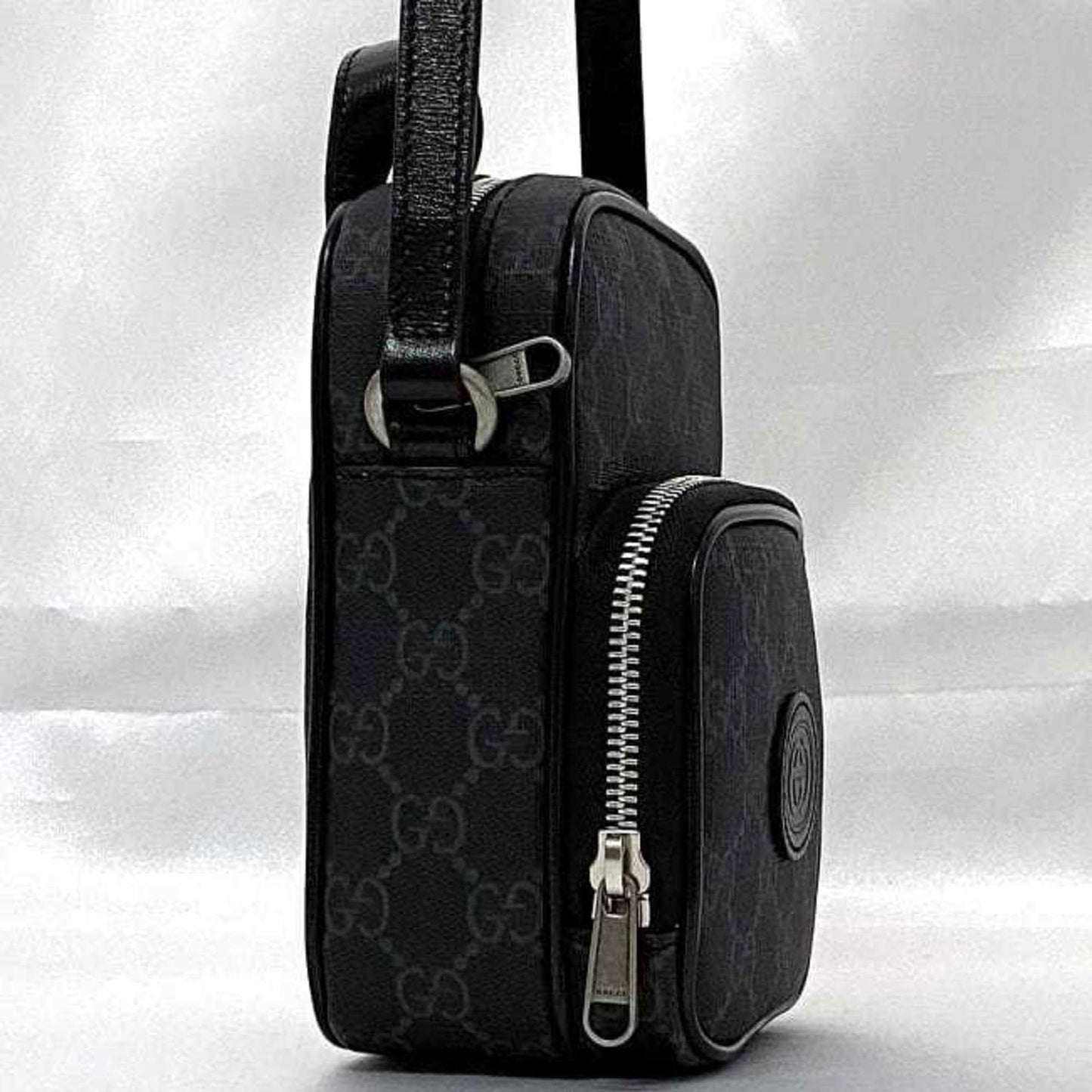 Gucci Black Pvc Leather Pochette Shoulder Bag ()