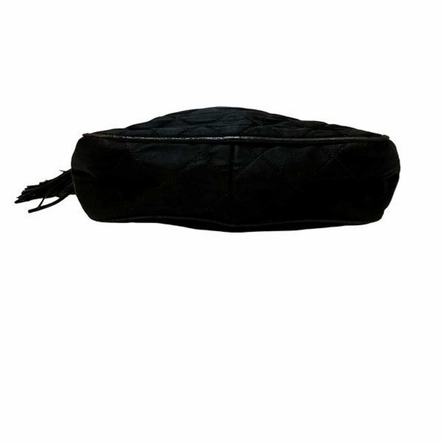 Chanel Black Satin Leather Shoulder Bag ()