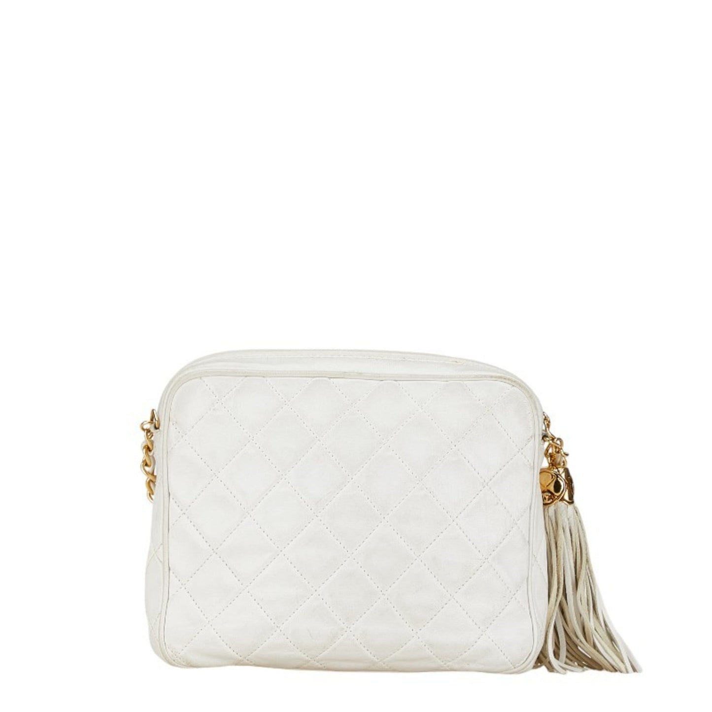Chanel White Leather Shoulder Bag ()