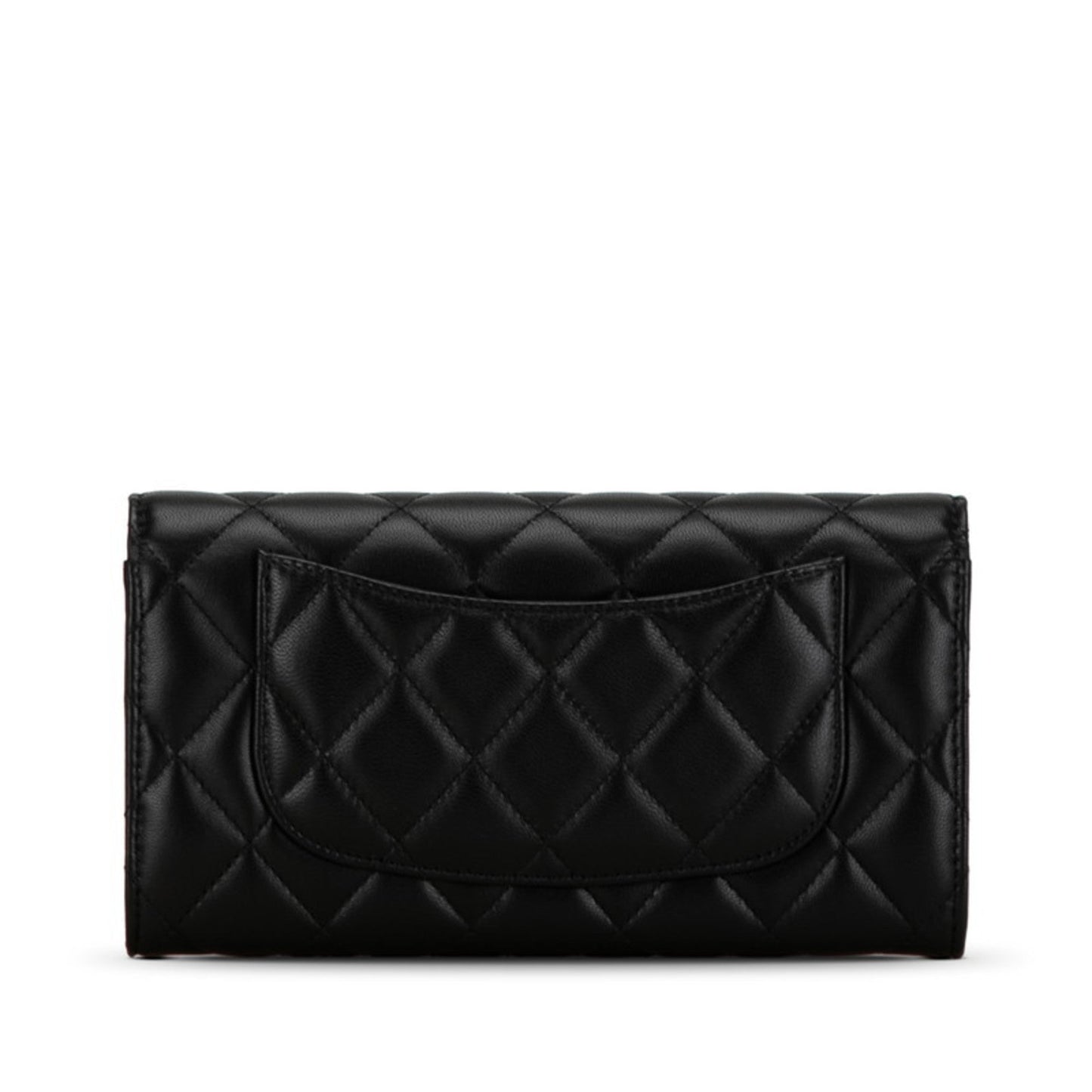 Chanel Black Leather Long Wallet (Bi-Fold) ()
