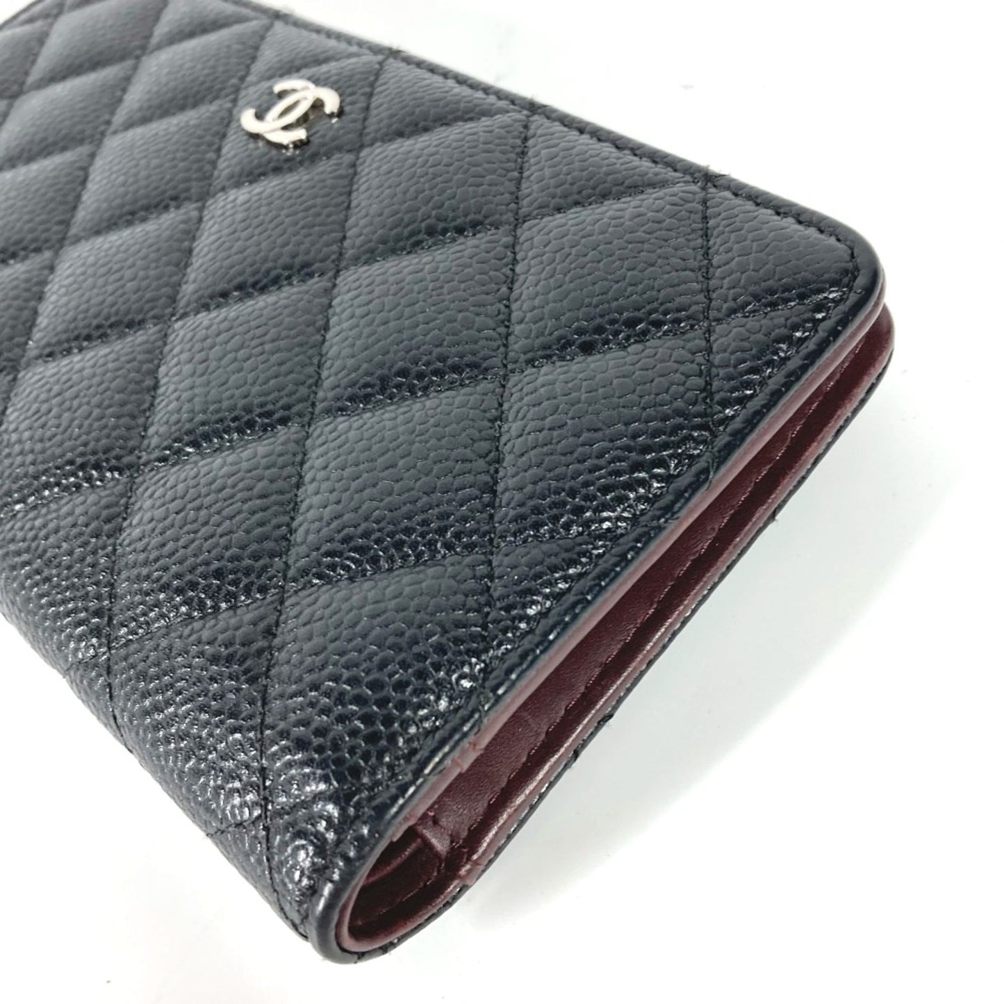 Chanel Black Leather Long Wallet (Bi-Fold) ()