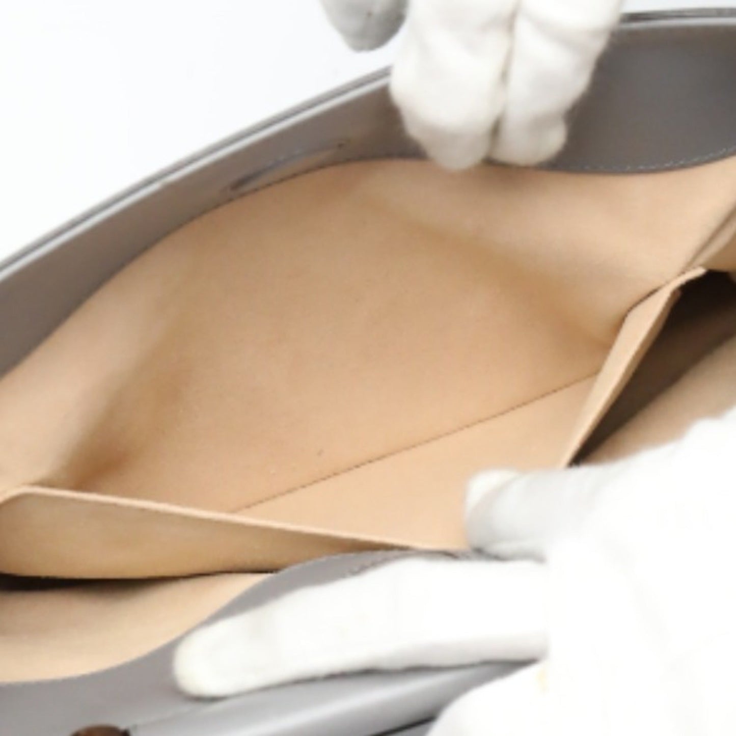 Gucci Gray Bamboo Handbag ()