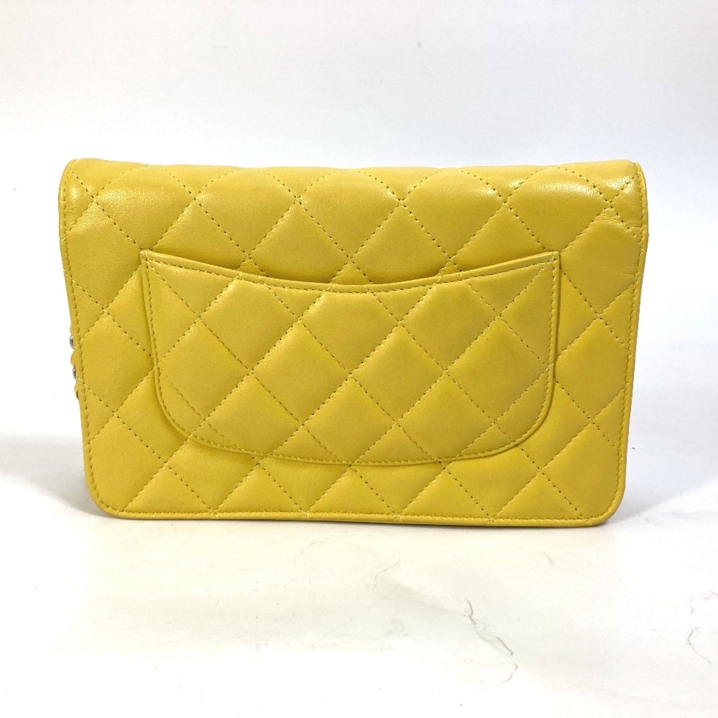 Chanel Yellow Leather Shoulder Bag ()