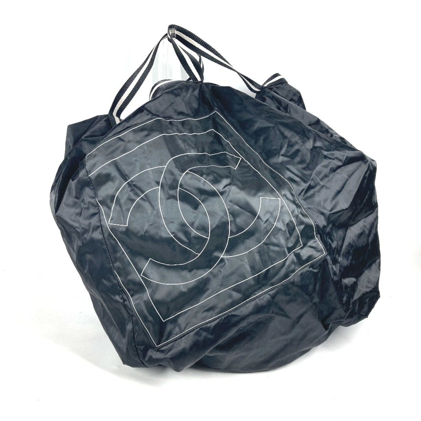 Chanel Black White Nylon Shoulder Bag ()