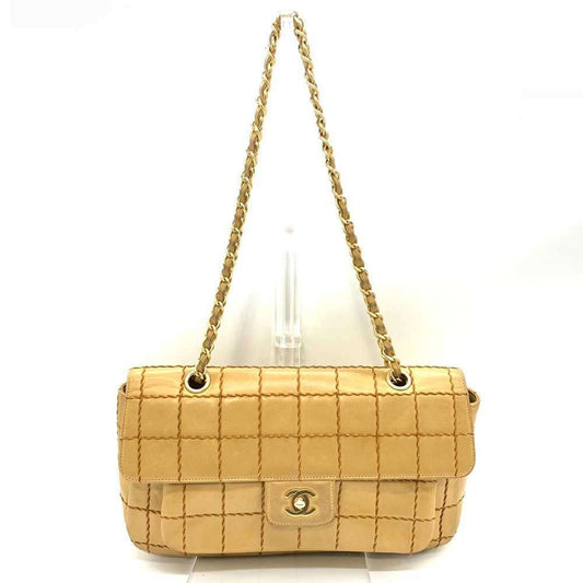 Chanel Beige Leather Shoulder Bag ()