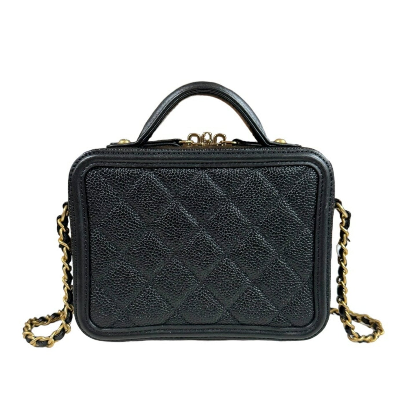 Chanel Black Caviar Leather Shoulder Bag ()