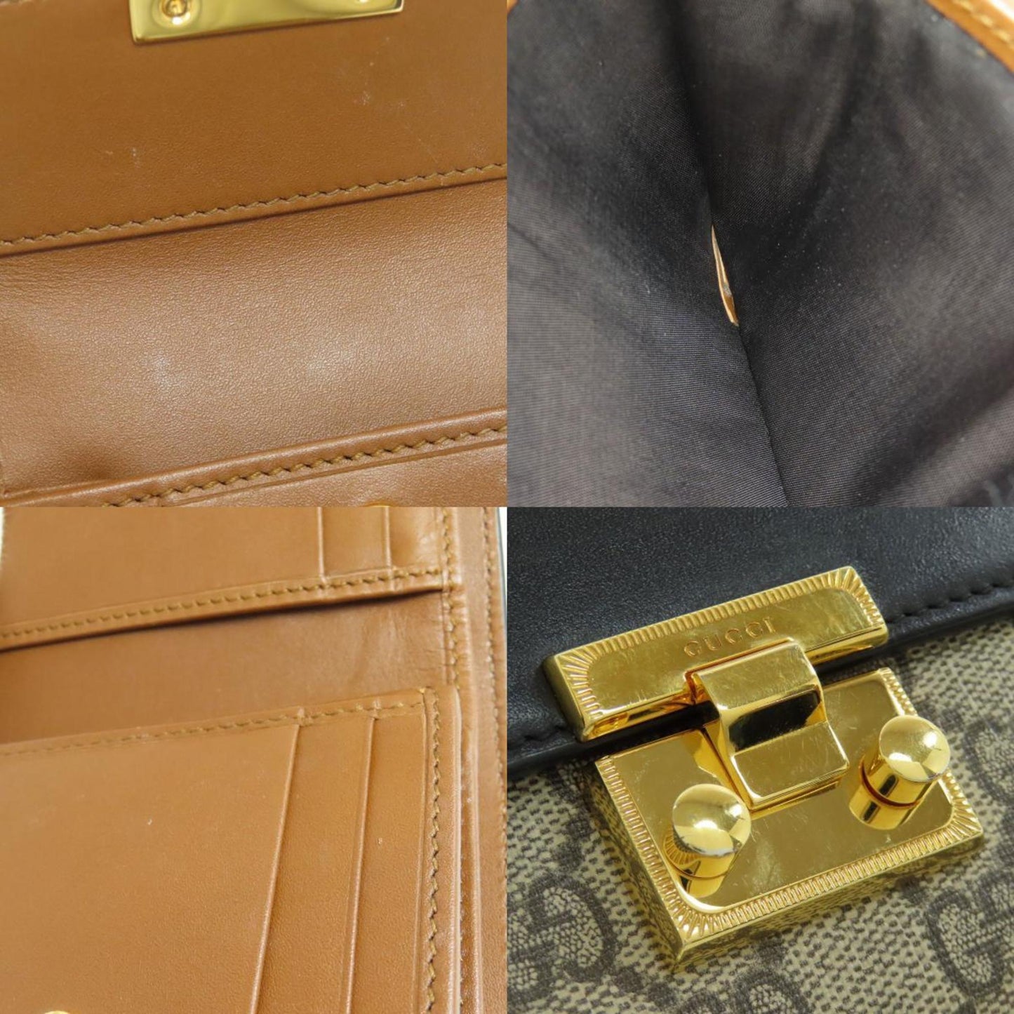 Gucci Black Brown Pvc Leather Wallet (Bi-Fold) ()