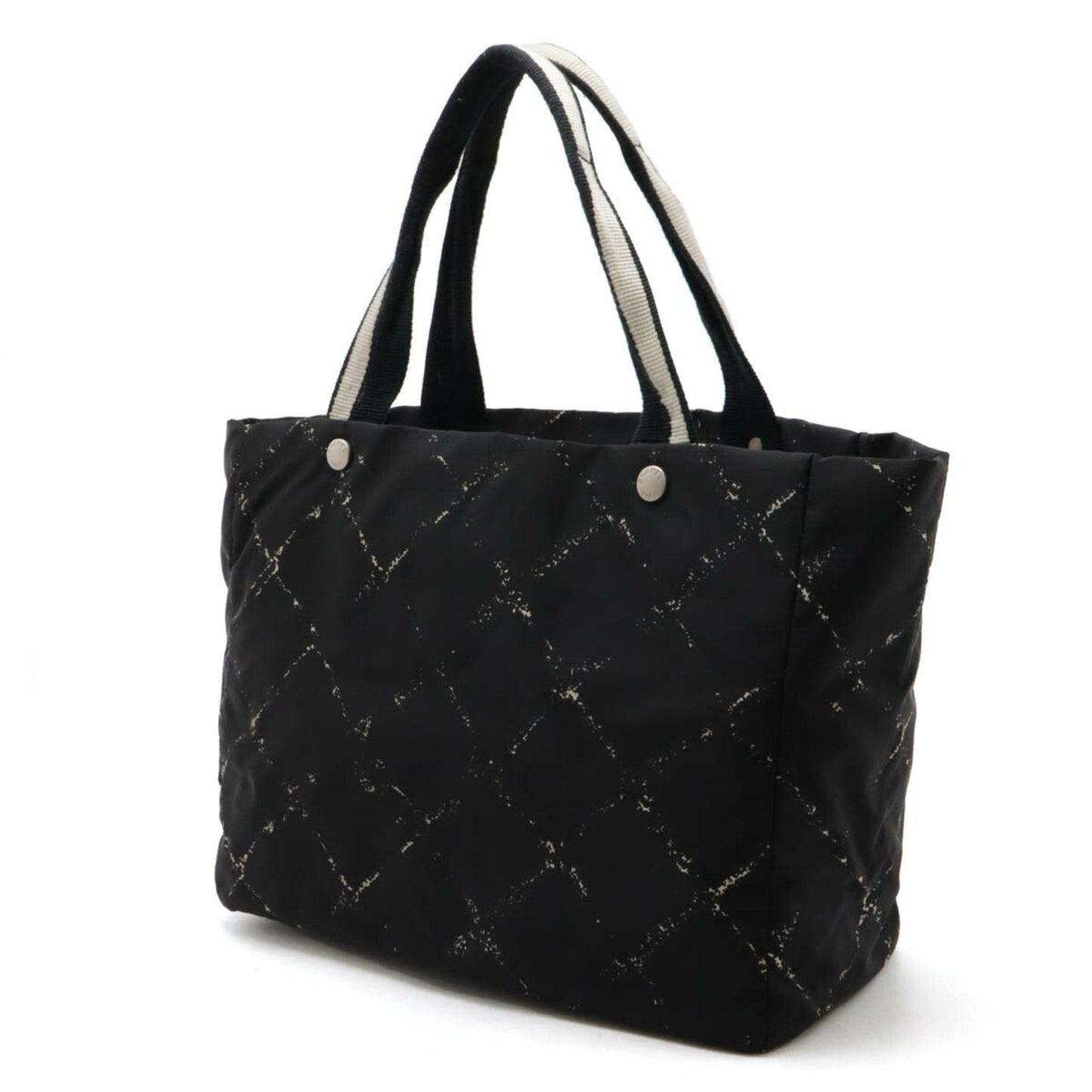 Chanel Black Red Color Nylon Shoulder Bag Tote Bag ()